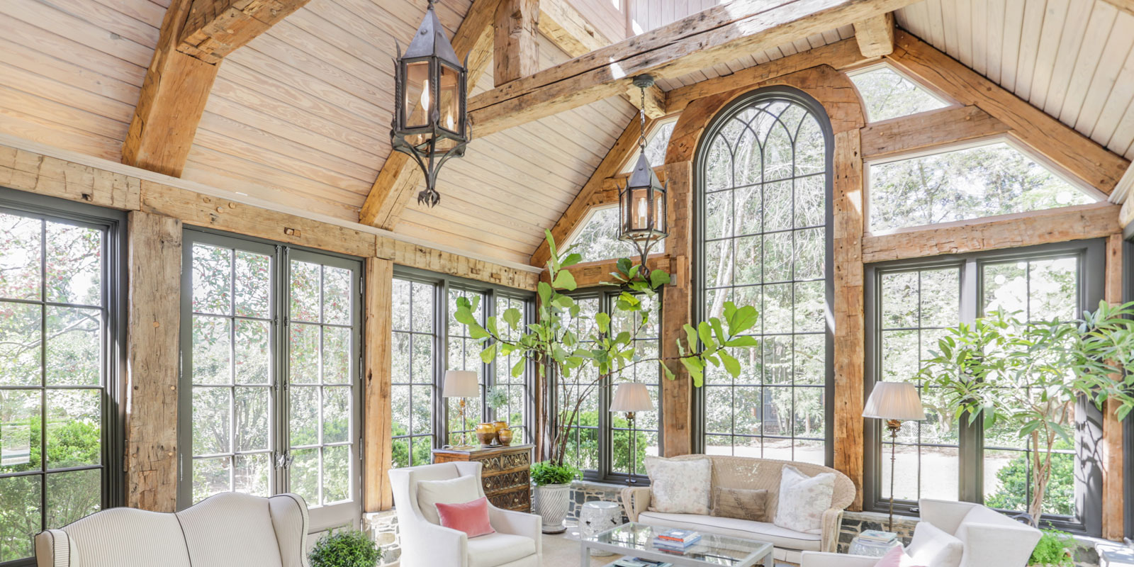 The living room of the luxury house for sale in Atlanta, GA